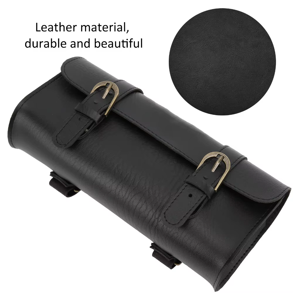Bolsa de herramientas impermeable para bicicleta – Cuero PU vintage ajustable - imagen 5