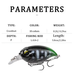Crankbait flotante para lucio – Señuelo duro 5,8 cm