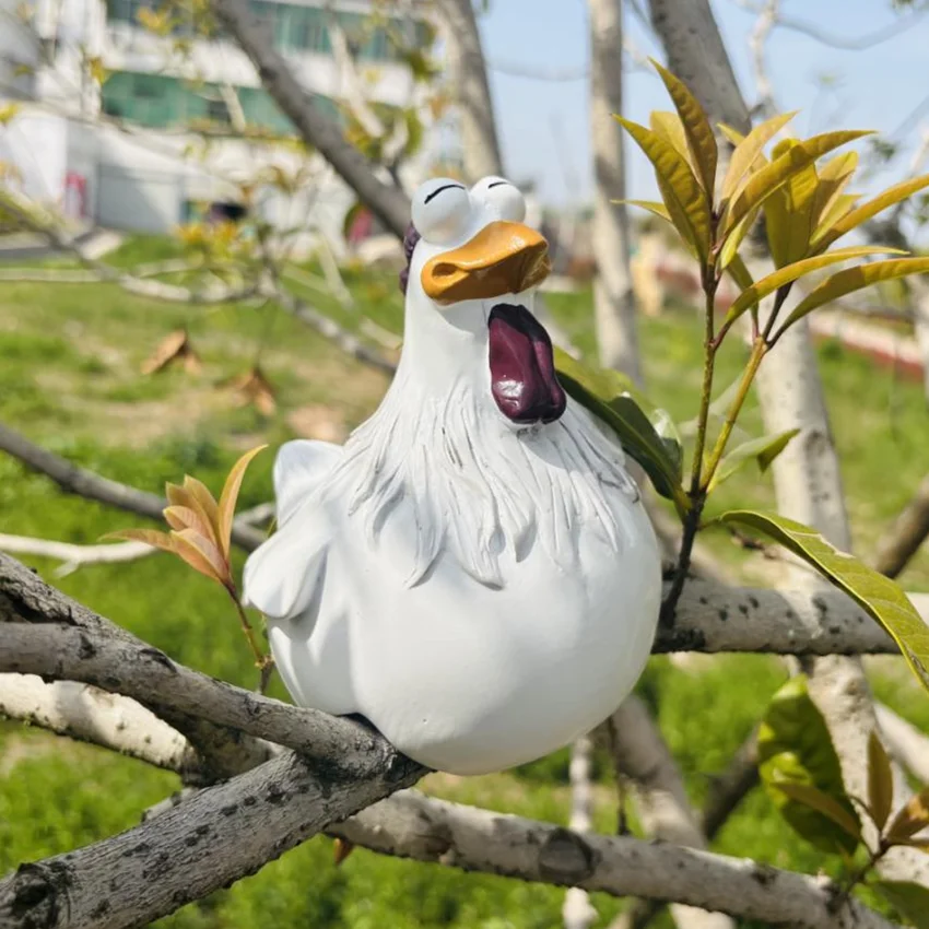 Estatua de Pollo para Valla – Decoración Jardín en Resina