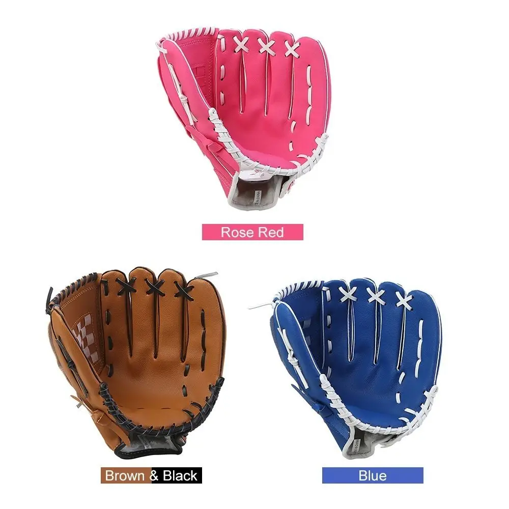 Guante de béisbol de cuero sintético azul para práctica - imagen 2