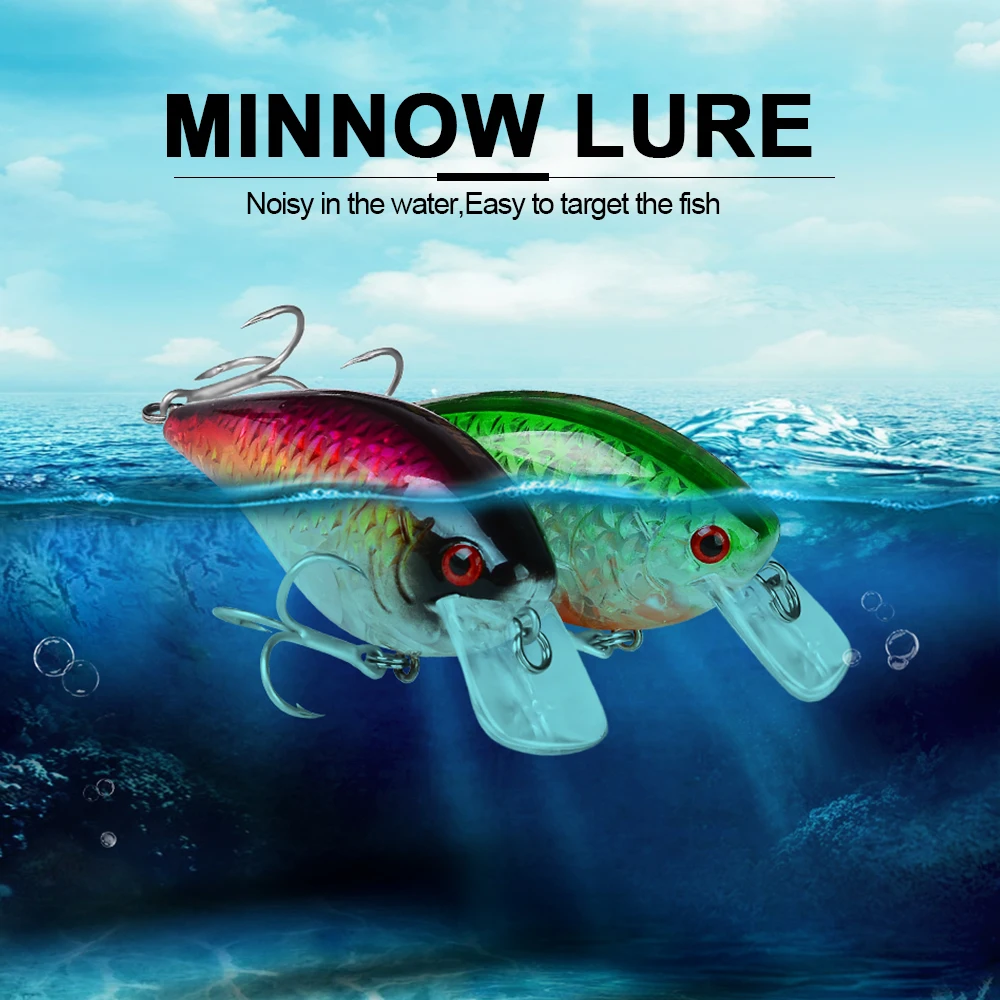 Detalle del señuelo flotante estilo minnow crankbait