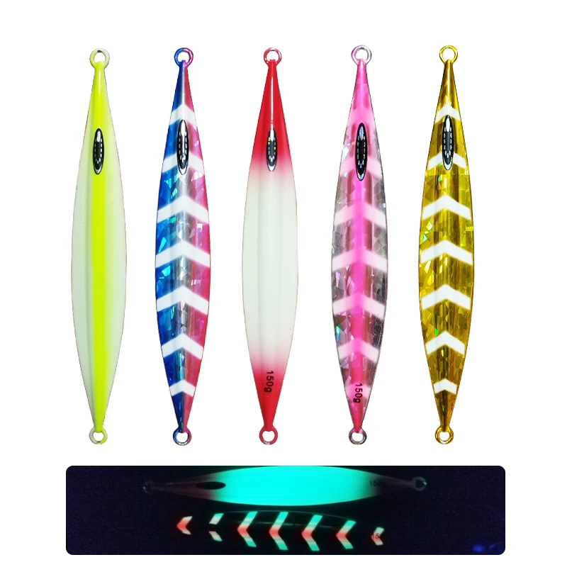 Señuelo metálico luminoso para jigging de hundimiento lento - imagen 2