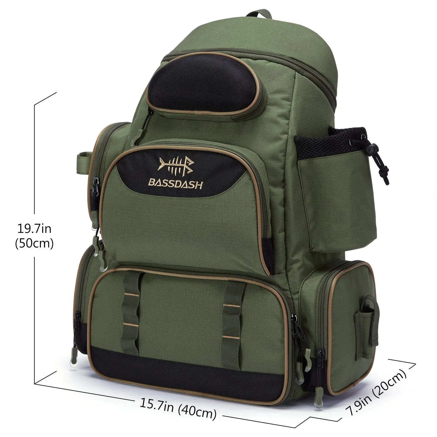 Bassdash Bolsa de pesca táctica – Mochila ligera multifuncional - imagen 3