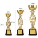 Trofeo dorado hueco flor de loto – recuerdo personalizado - imagen 4