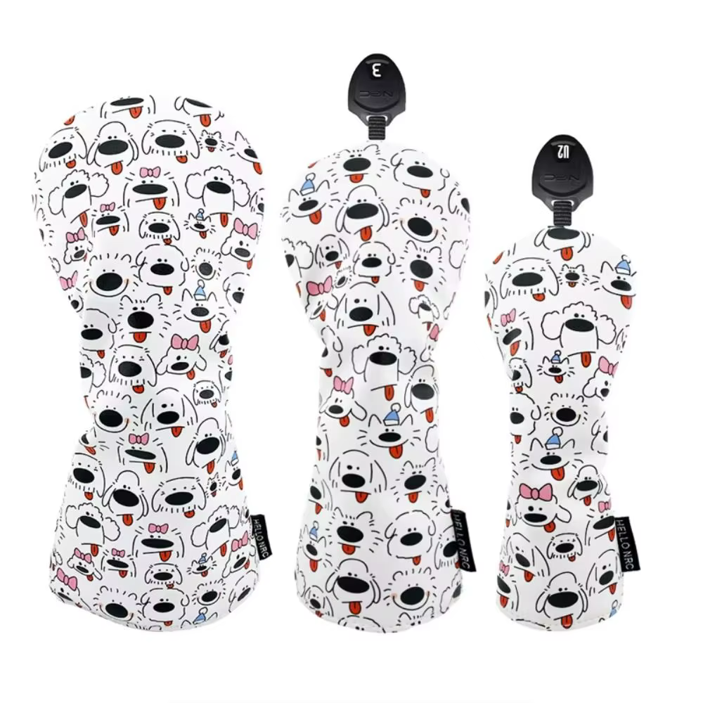 Funda impermeable de cuero PU para palos de golf con cachorro - imagen 5