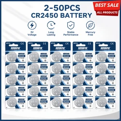 Pilas CR2450 Litio 3V – Batería Tipo Moneda 625mAh para Relojes y Mandos