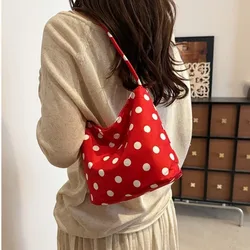 Bolso de hombro impermeable Oxford con diseño de puntos Tote