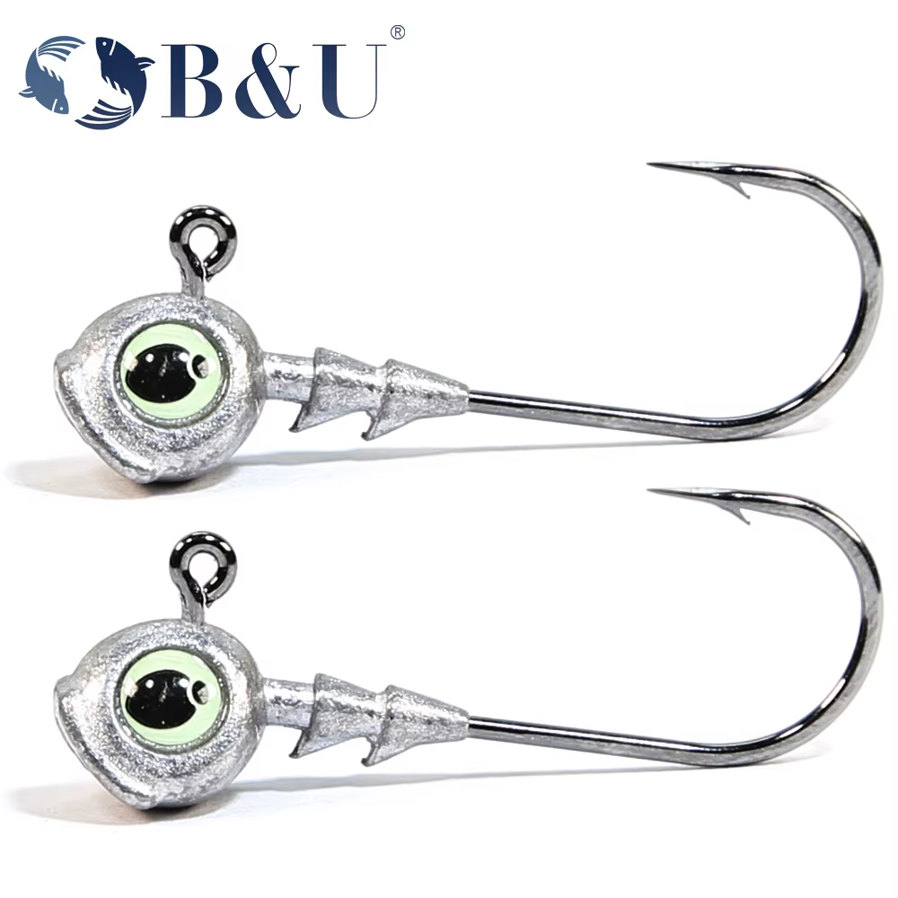 BU Jig Head con ojos luminosos para gusano - alta resistencia - imagen 3