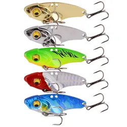 Señuelo VIB metálico vibrante – Wobbler con lentejuelas para pesca
