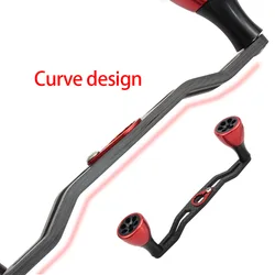Manivela Jig Reel de fibra de carbono con perillas de aleación