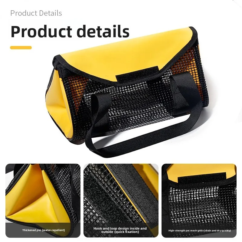 Bolsa de almacenamiento de pesca multifunción con malla de drenaje - imagen 5
