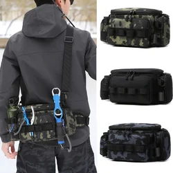 Bolso bandolera pesca con riñonera y caja de señuelos