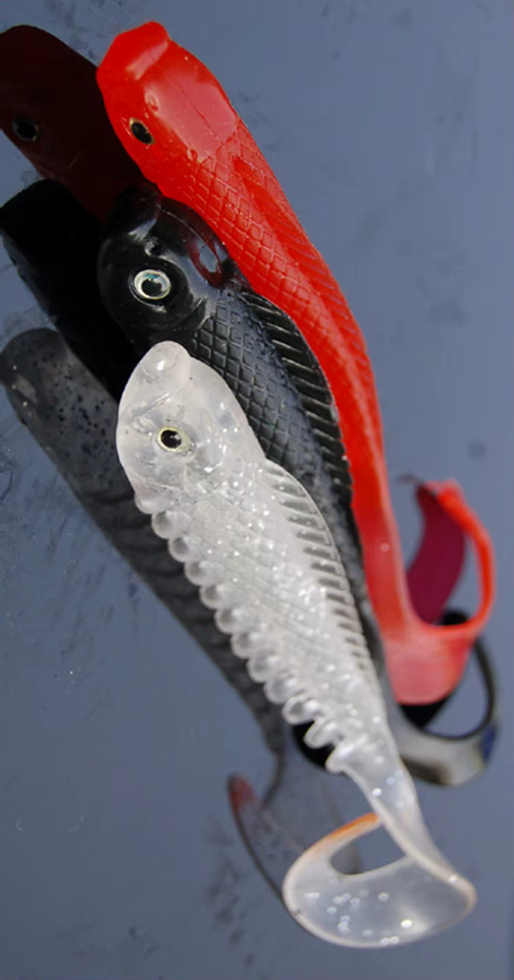 Gusano artificial 10cm – Vinilo cola larga con sistema tornillo 6,6g - imagen 5