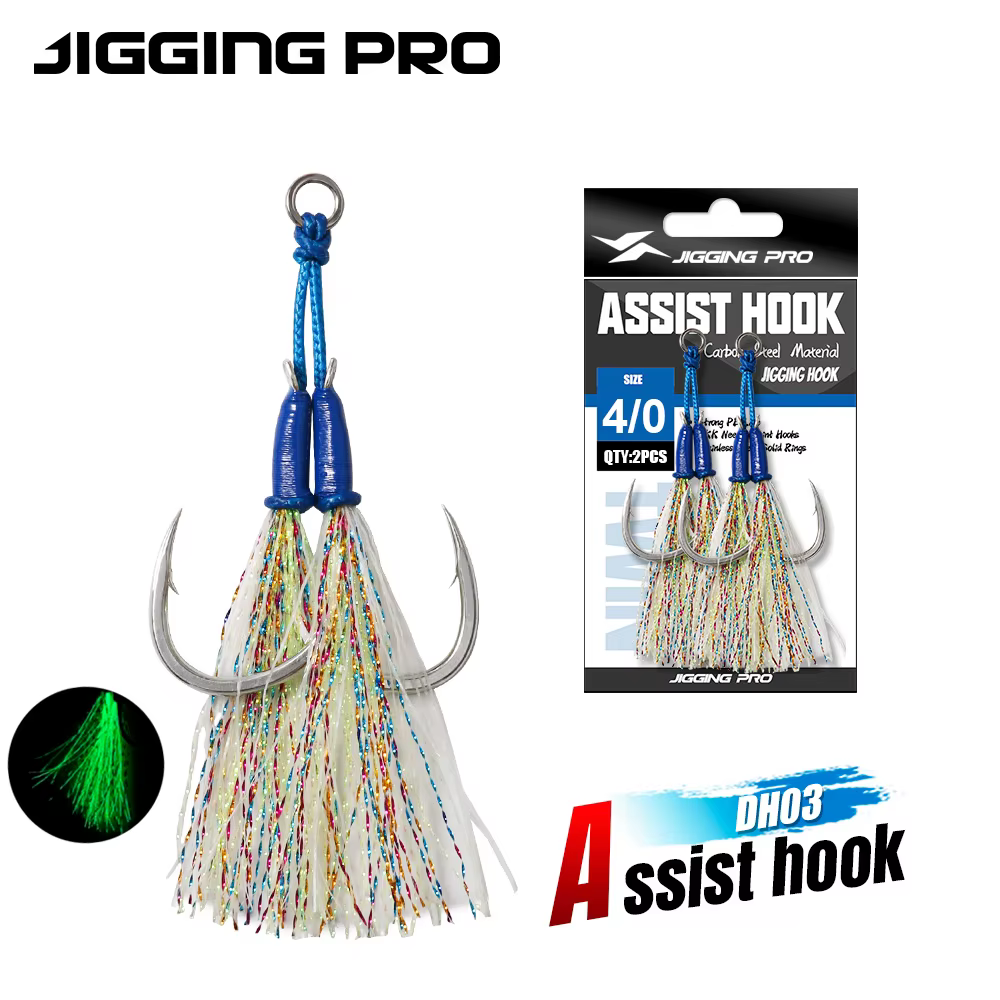 Anzuelos Dobles Luminosos JIGGING PRO para Agua Salada