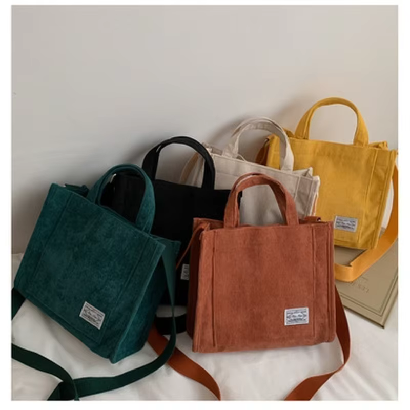 Bolso de pesca Retro Vintage pana lona algodón cremallera - imagen 3