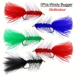Moscas Woolly Bugger con bead de latón para trucha y salmón streamer