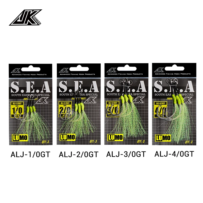 Anzuelo JK ALJ montado en jig de pesca