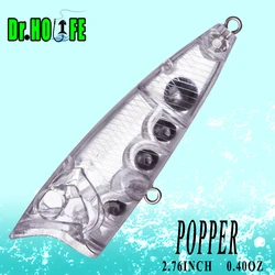 Dr.Holife Señuelo Popper sin pintar de cebo duro