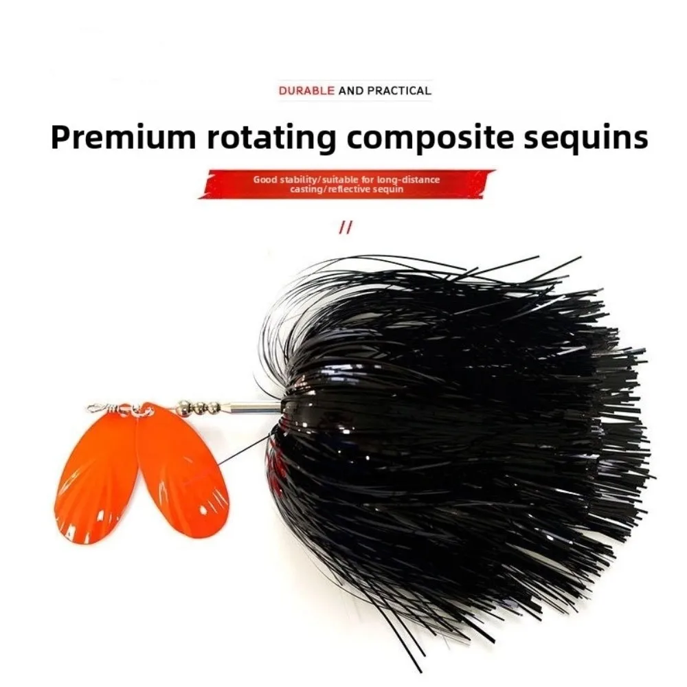 Spinnerbait Bucktail Design giratorio metálico sedoso - imagen 3