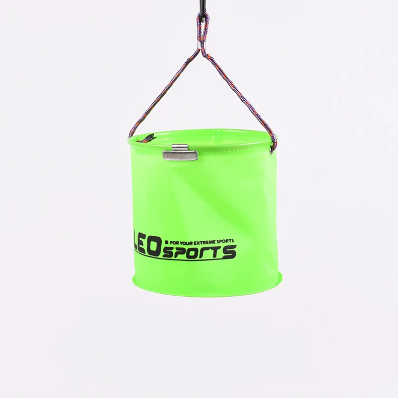 Cubo plegable impermeable para pesca de 17 cm para almacenamiento exterior