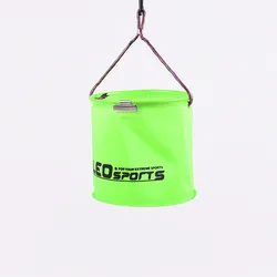 Cubo plegable impermeable para pesca de 17 cm para almacenamiento exterior