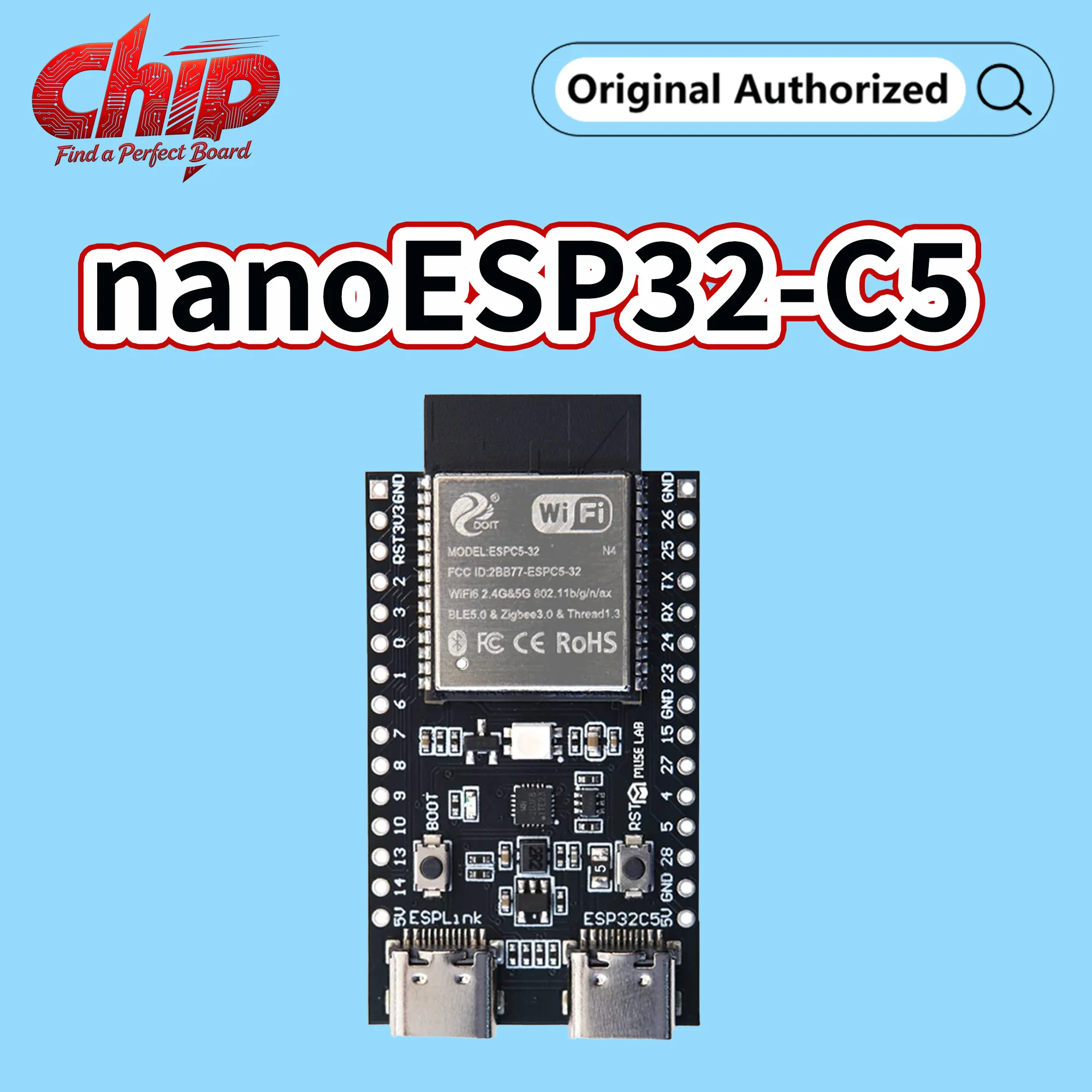 Placa de desarrollo ESP32-C5 RISC-V WiFi6 5G IoT Espressif - imagen 5