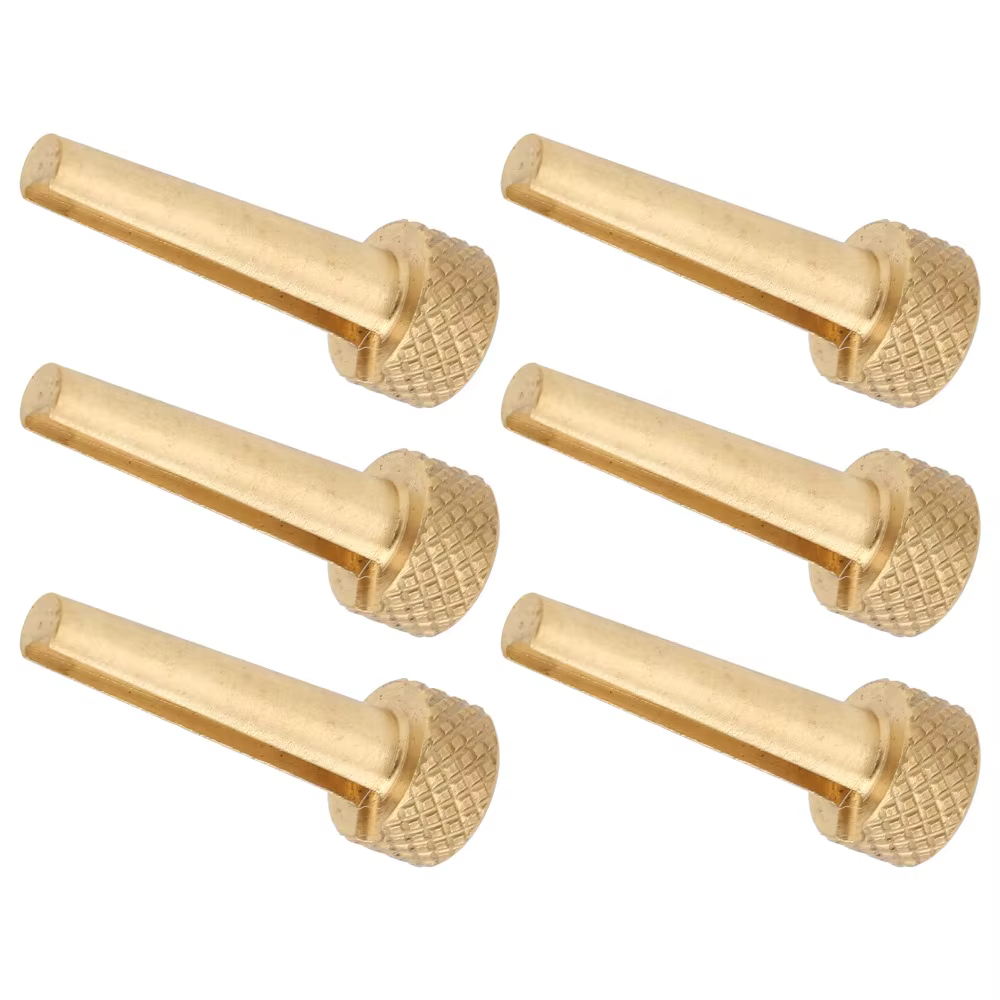 Púas de Puente Doradas para Guitarra Acústica – Pack de 6 Piezas en Cobre - imagen 2
