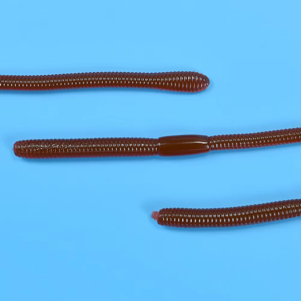 Gusanos de vinilo rojos 180mm – Lombriz artificial para pesca - imagen 4