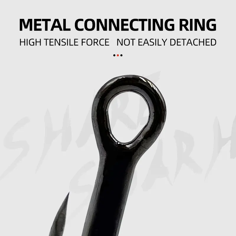 ShareShark Anzuelo triple reforzado mar – acero carbono - imagen 2