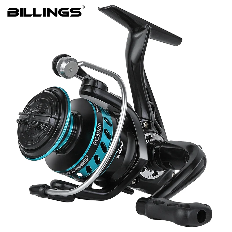 Carrete de pesca BILLINGS con manivela plegable agua dulce y salada