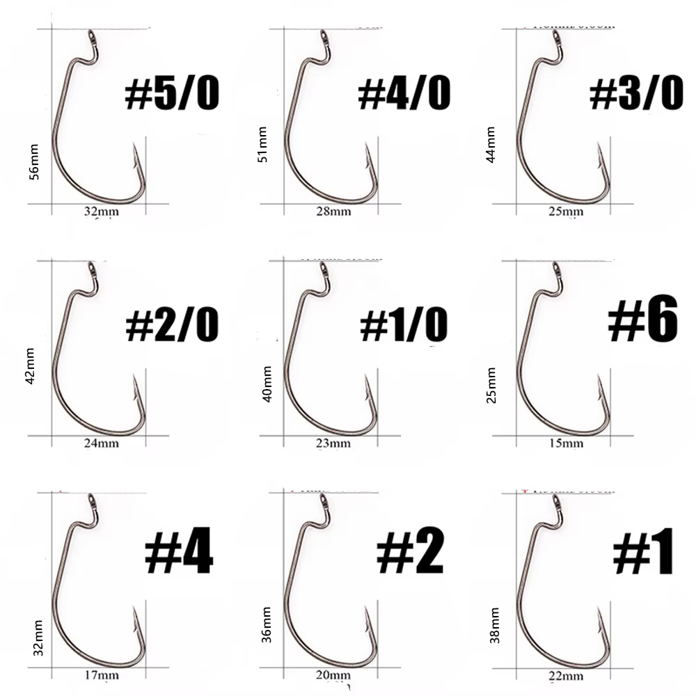 Anzuelos para carpa FAT358 con púas manivela en acero inoxidable - imagen 3