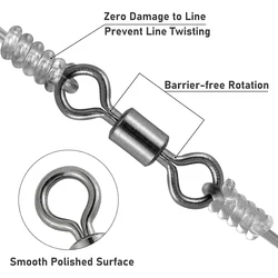 Micro Eslabones Giratorios Barril con Anillo Sólido