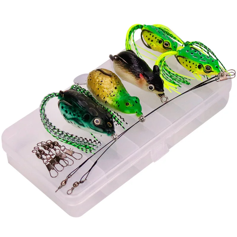 Señuelo artificial cabeza de serpiente con anzuelo doble acero carbono - imagen 4