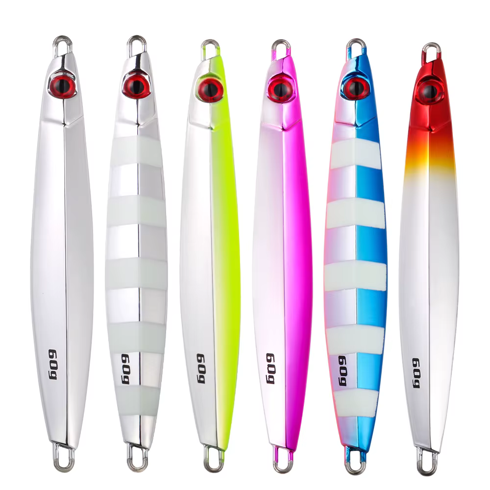 Señuelo jigging metálico electrochapado luminoso para agua salada - imagen 5