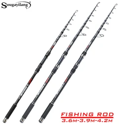 Sougayilang 30T Caña Carpa Carbono 3.60m Telescópica Long Cast