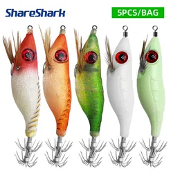 ShareShark señuelo de camarón luminoso con anzuelo para calamar