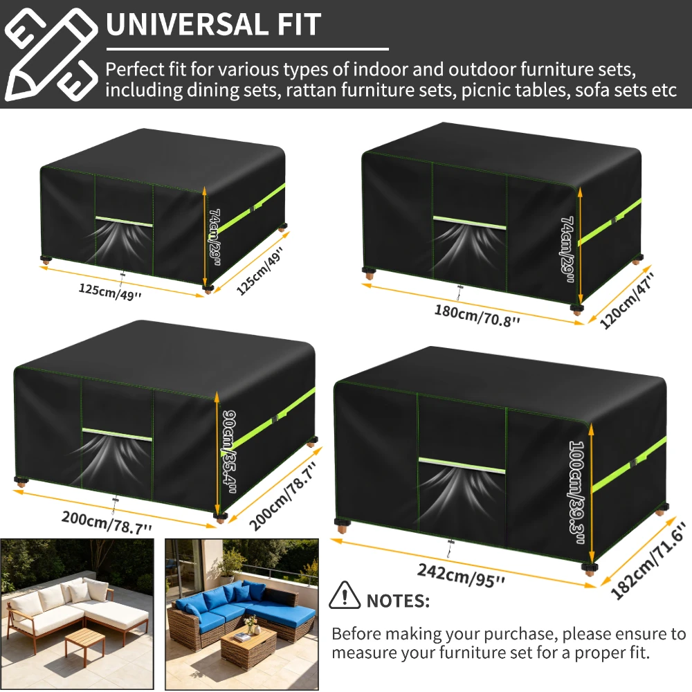 Funda para muebles de terraza con diseño funcional