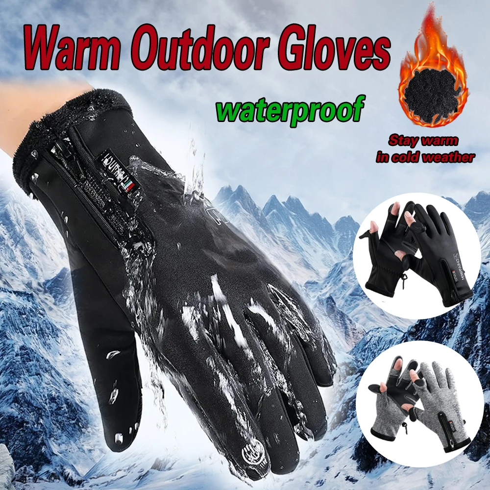 Guantes de pesca de invierno táctiles – Impermeables y antideslizantes - imagen 5