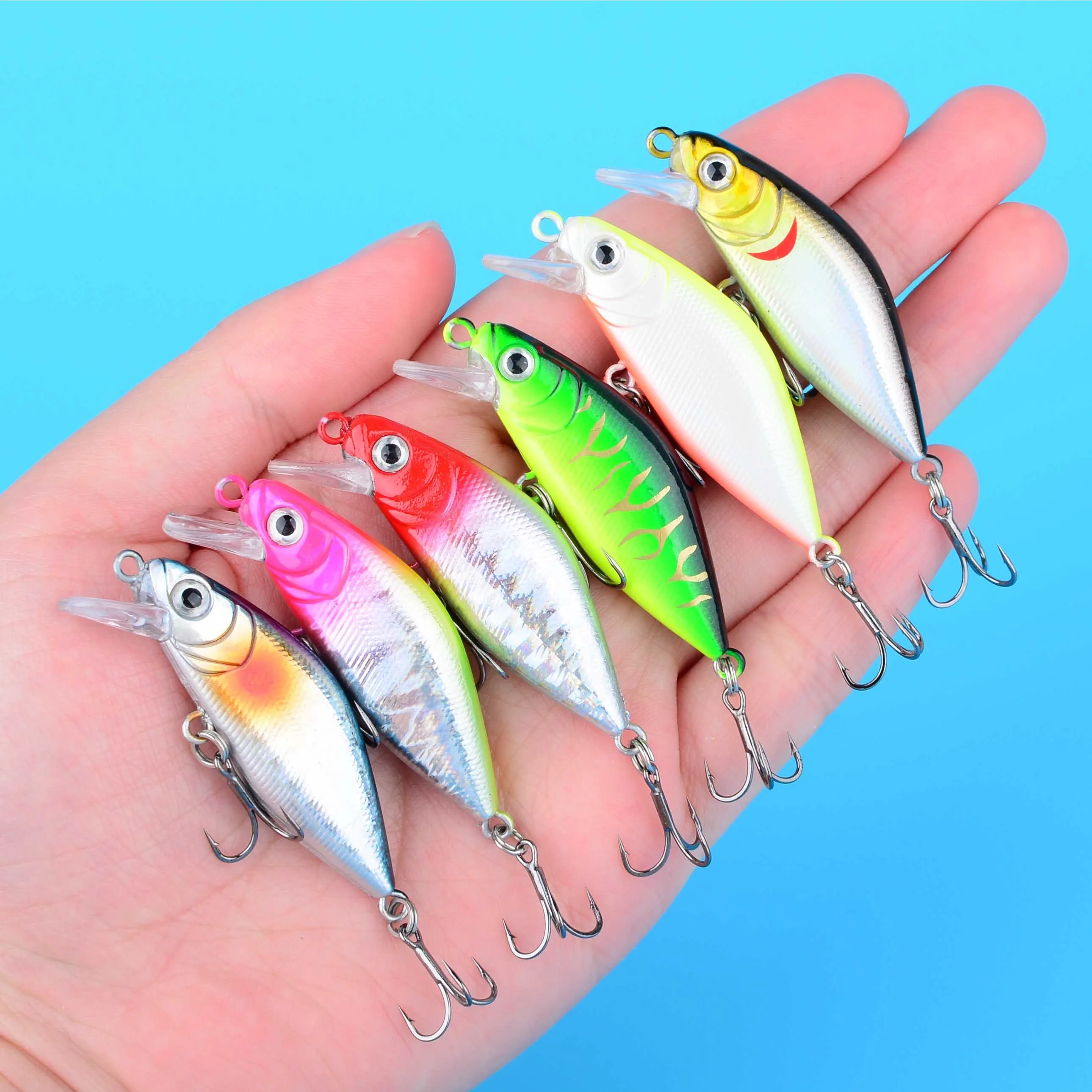 Señuelos Minnow y Crankbait hundibles para lubina de plástico duro - imagen 5