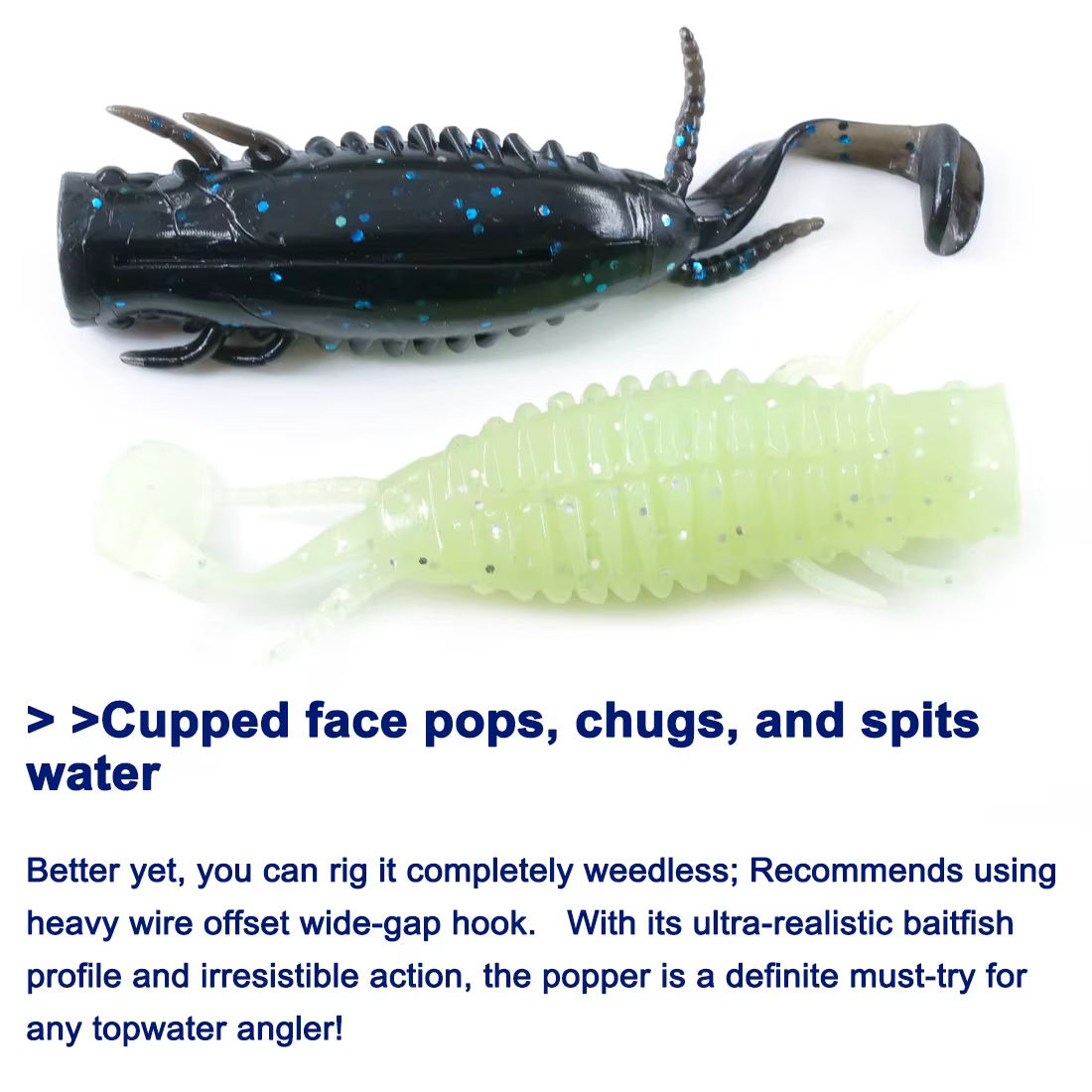 FishTrip Popper blando de 8 cm para trucha y barbo - imagen 2