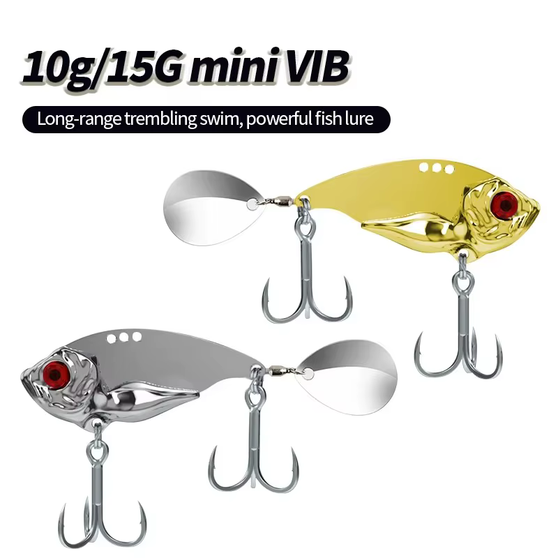 Señuelo VIB Metal Shad 10g y 15g en superficie del agua