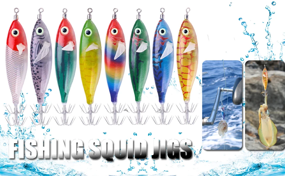 Lote de calamares luminosos para pesca