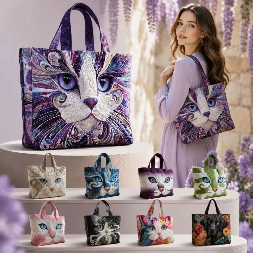 Bolso tote de lona para mujer con estampado vintage y gran capacidad - imagen 4