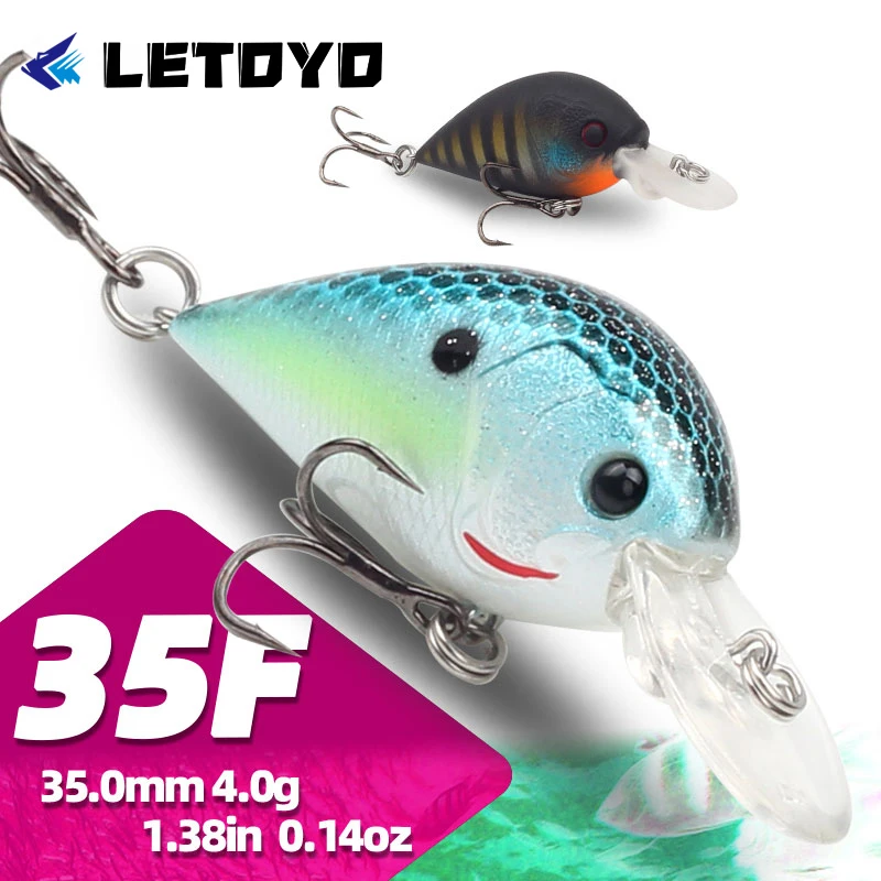 LETOYO Micro Crankbait MR para lubina – Señuelo flotante río - imagen 4