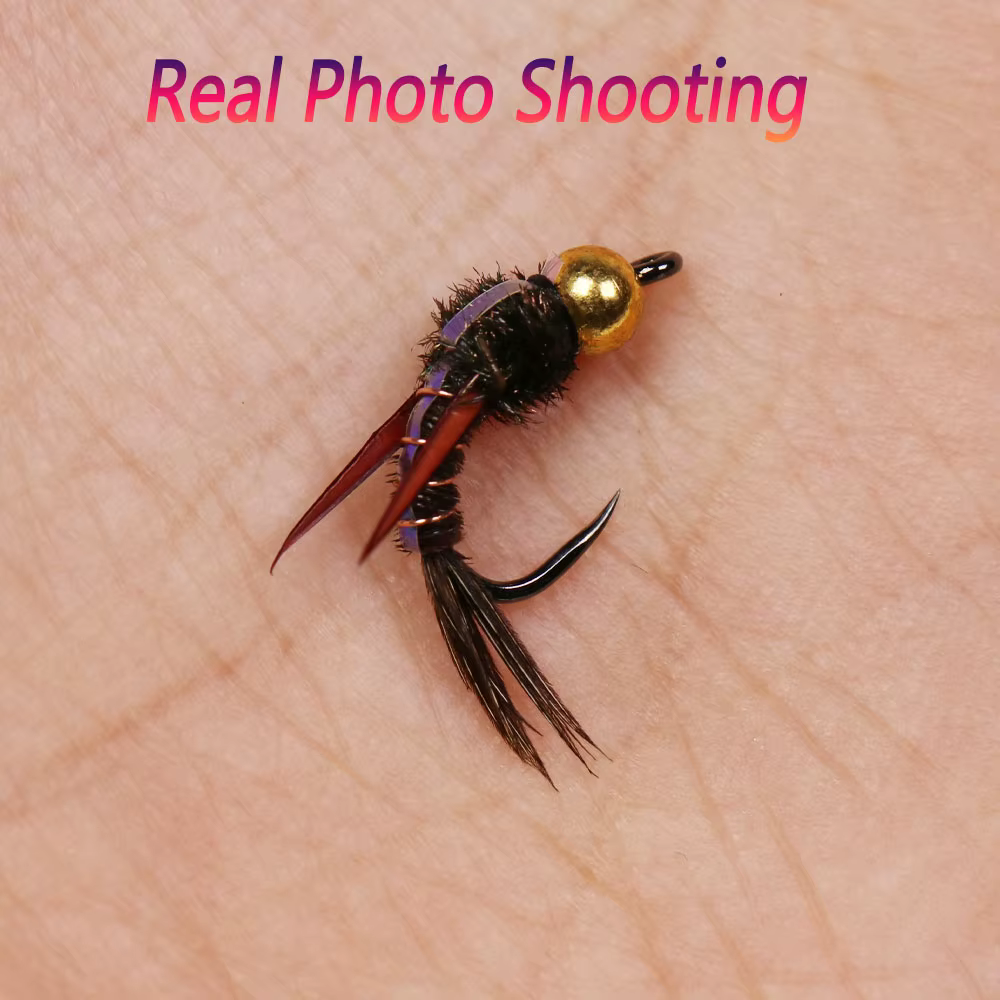 Bimoo Beadhead Caddis Marrón #10-#12 – Anzuelo sin púas para Trucha - imagen 3