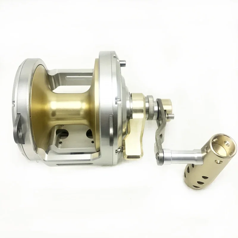 Carrete de jigging lento en agua salada con bobina metálica