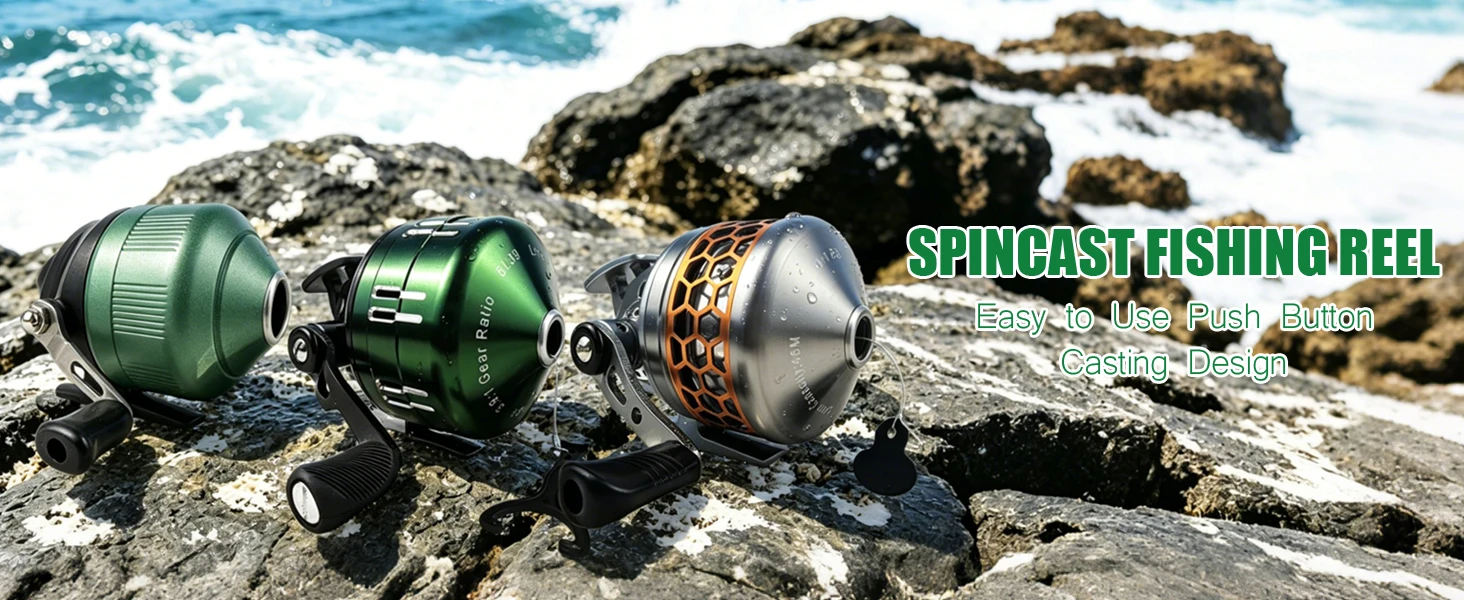 Carrete de pesca FREE FISHER con bobina metálica