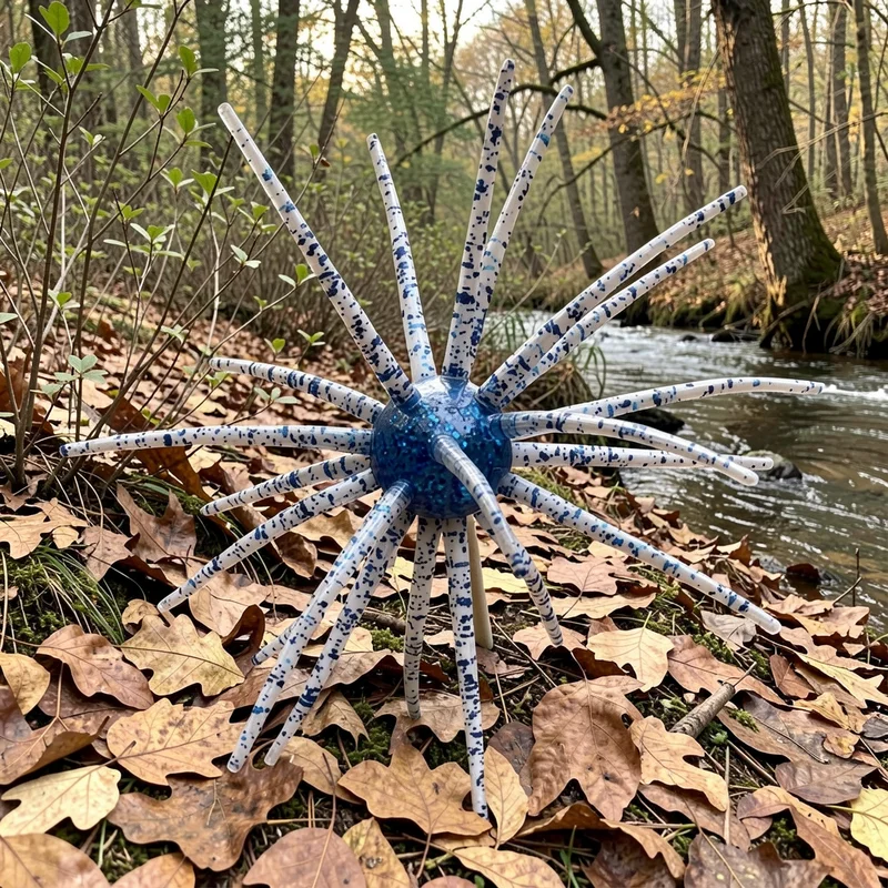 Cebo Wacky Rig Urchin Worm TPE elástico para trucha en arroyos - imagen 5