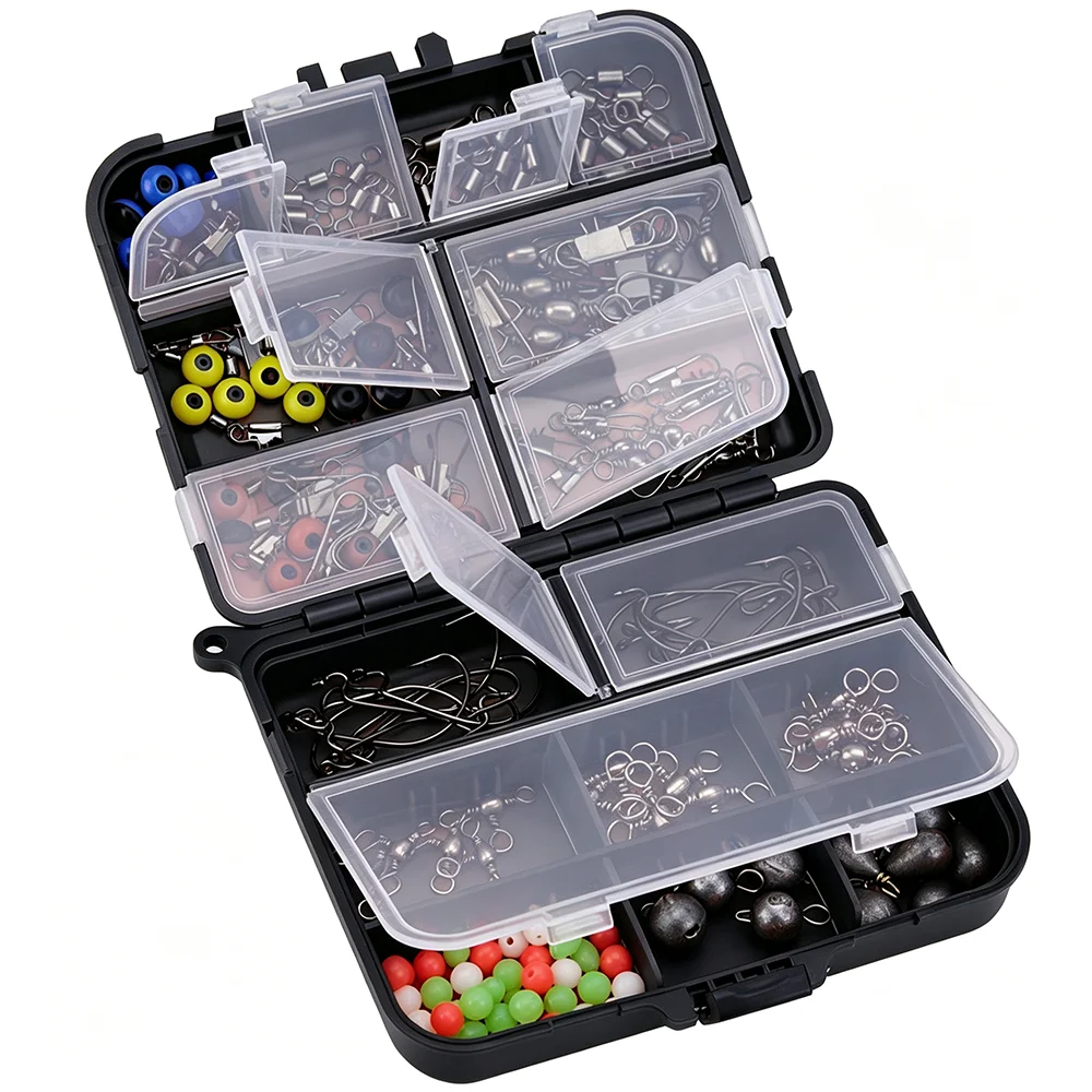 Kit de Pesca completo con plomos y anzuelos en caja portátil - imagen 3