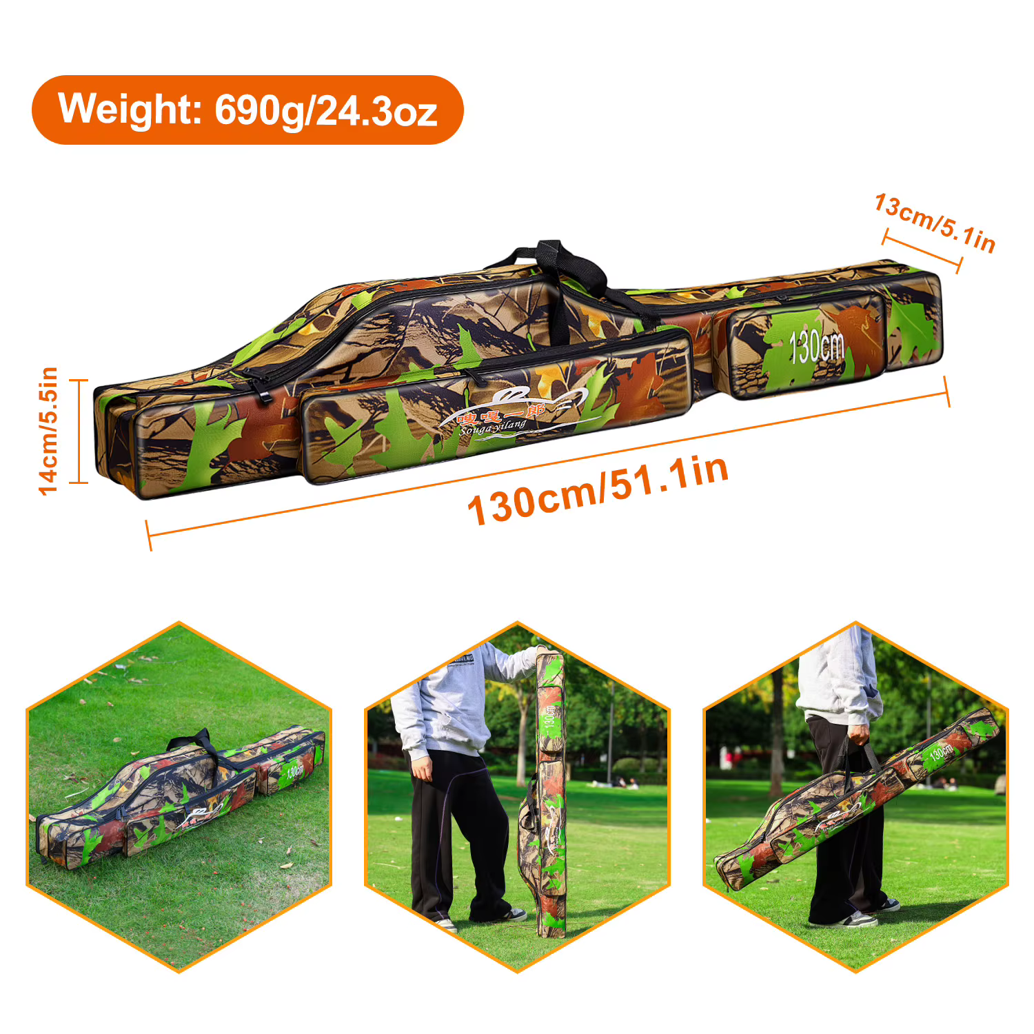 Sougayilang Estuche impermeable para caña de pescar profesional - imagen 5
